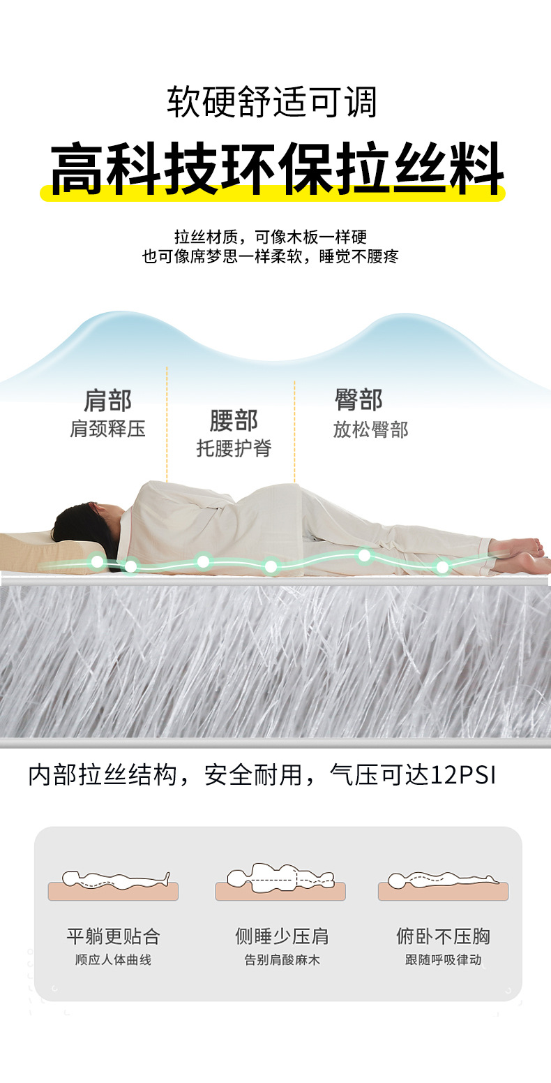 Jihu T1 Front-Row Integrated Car Inflatable Bed Thickened Sleeping Pad Travel Mattress Vehicle Sleeping Artifact Car Outdoor