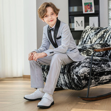 儿童礼服男童西装套装帅气英伦花童主持人服装走秀钢琴演出西服