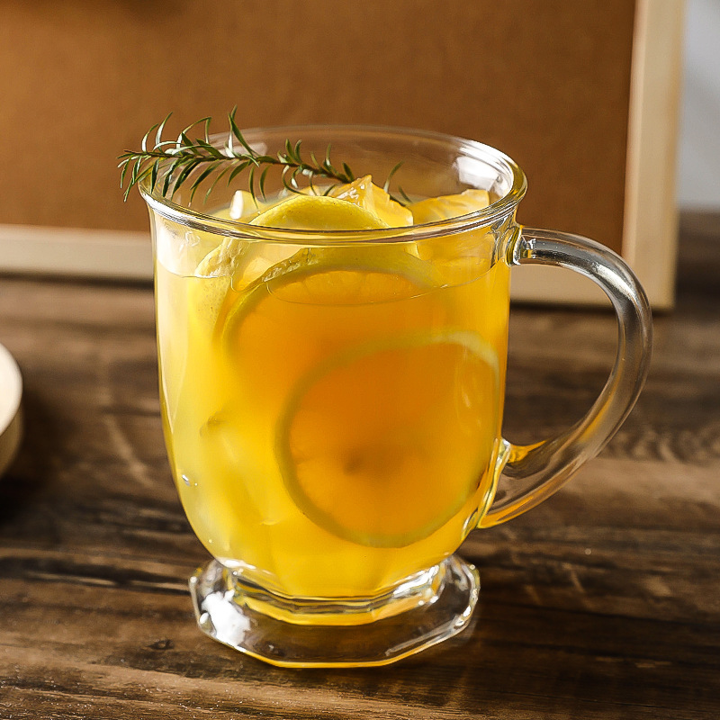 Taza de boca grande Guru Guru ‖ ins Estilo coreano Taza de leche con mango retro de gran capacidad con jugo de frutas