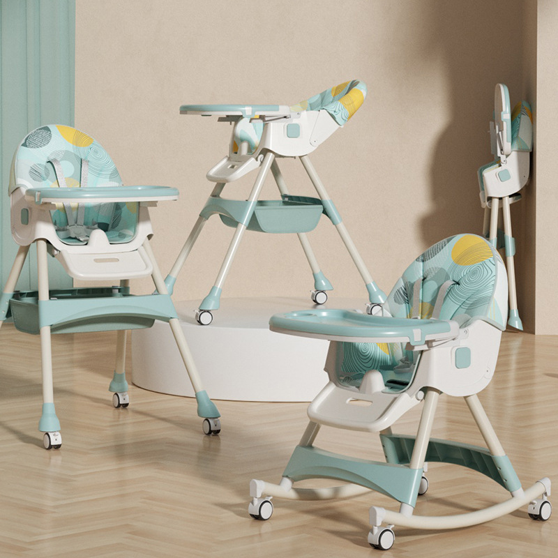 Multifunctional Foldable Baby Dining Tray and Chair, Suitable for Children and Infants to Eat, Convenient Dining Table and Chair Seat