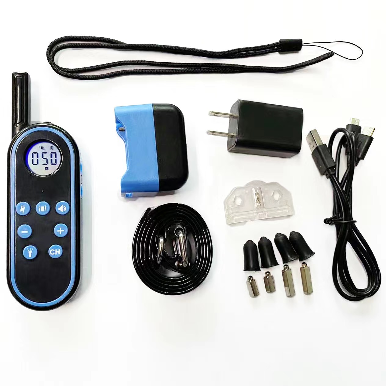 Collar de choque eléctrico para perros de entrenamiento de perros de voz para corregir la comida desordenada y el entrenador de perros de control remoto