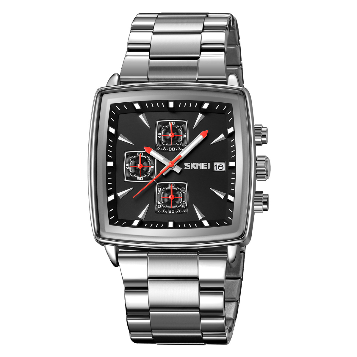 Momento de comercio exterior transfronterizo reloj de hombre tres ojos seis agujas calendario de luz nocturna reloj de pulsera impermeable multifunción cronógrafo de hombre