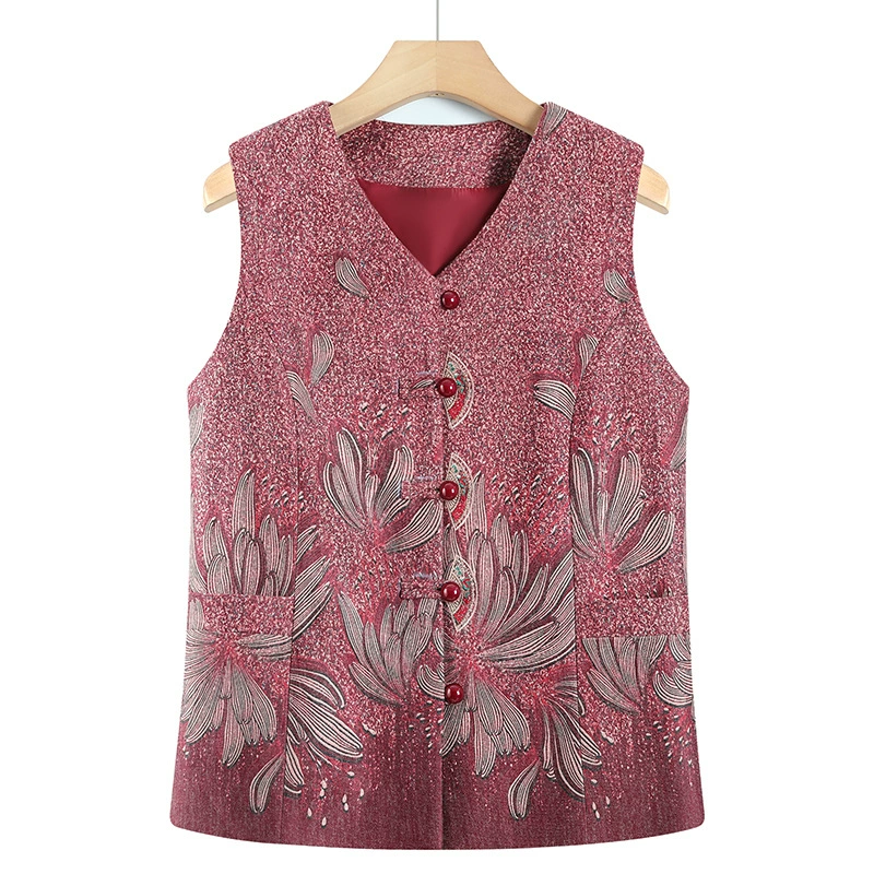 Мама весенний жилет куртка 2025 новый средний и пожилой весенний повседневный конюшни бабушки большие размеры одежды