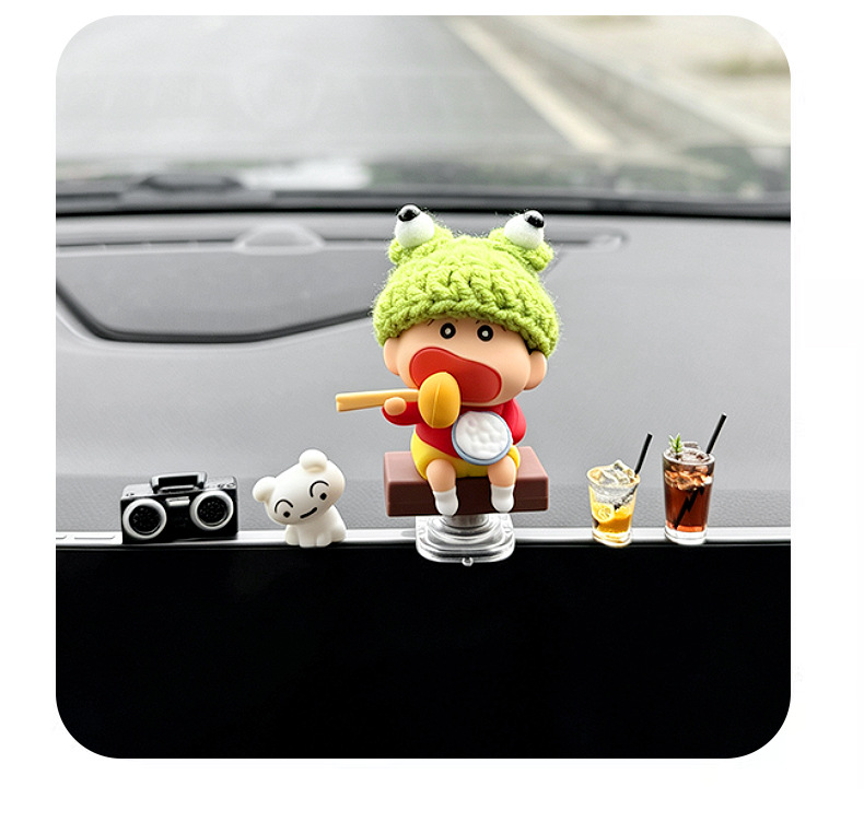 Rotatable Crayon Shin-chan car dashboard ornament 2026 new model car screen decoration creative gift