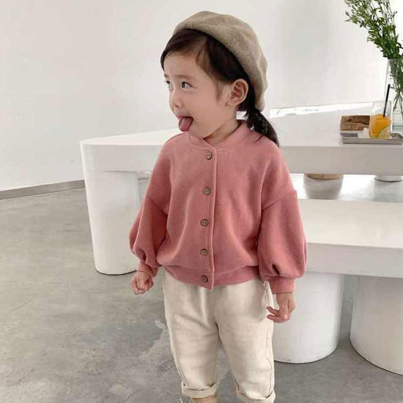 Children's girls' for autumn, outerwear, 2024 new style, small and medium-sized baseball jacket, children's stylish_voghion.com