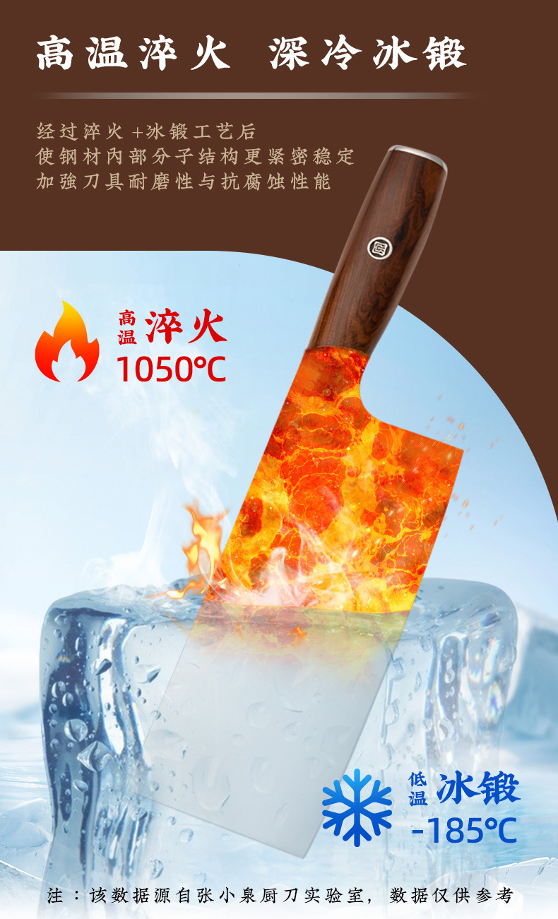 Zhang Xiaoquan Messerset Küchenmesser Set für den Haushalt scharfe Klingen Echtholzgriff Fleischmesser Stahlklinge Küchenmesserständer Chunxiang