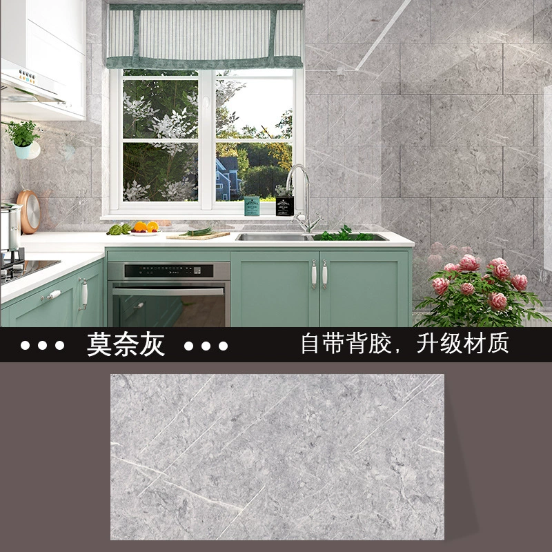 Self-adhesive waterproof wallpapers on wall, marble wall sticker