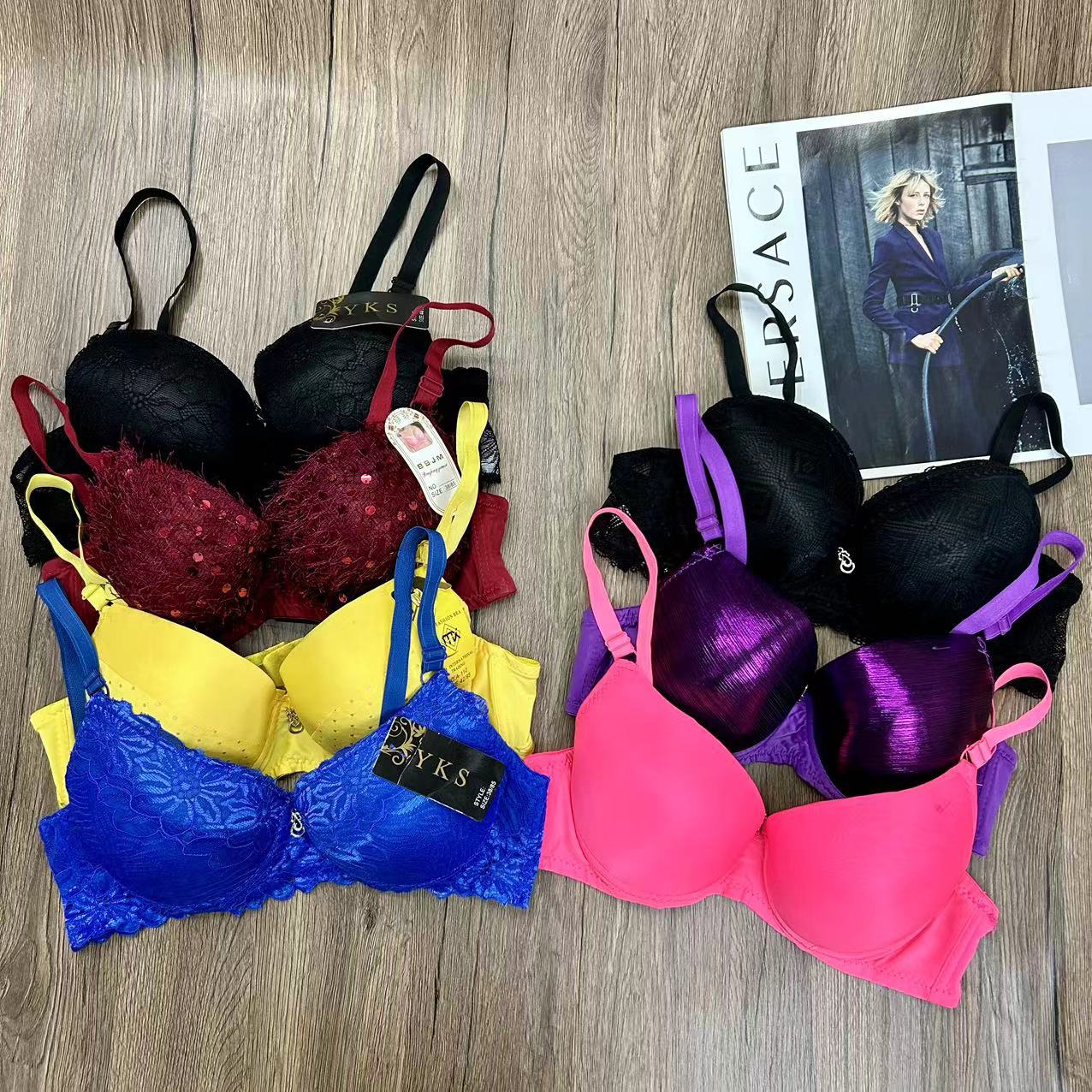 Mixto de marcas europeas y estadounidenses del sudeste asiático, ropa interior de damas con anillo de acero, encaje liso, sujetadores mixtos lotes image 3