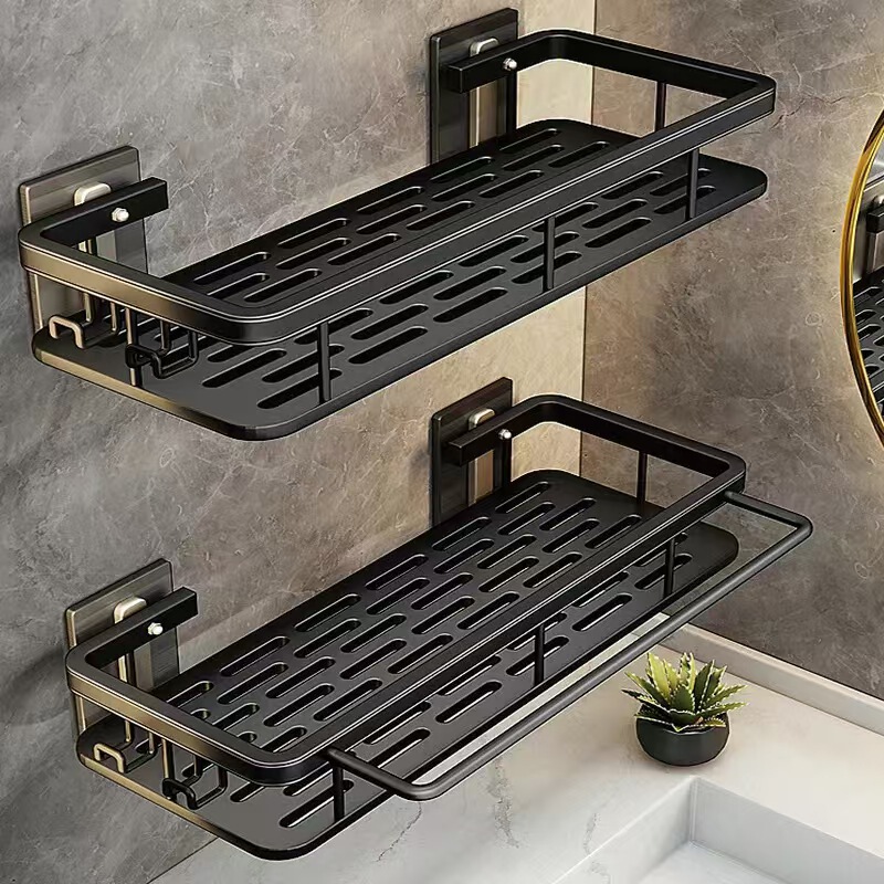 Bathroom Storage Wall-Mounted Cabinet with Holes for Bathtub, Washbasin, and Toilet Storage Rack