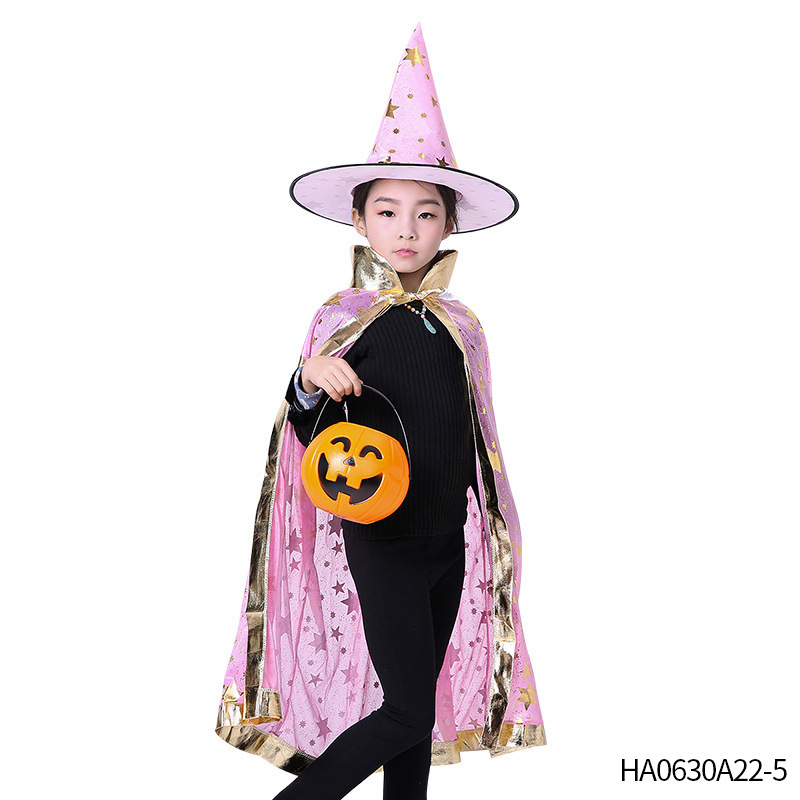 Nuevos productos de Halloween, accesorios de fiesta de disfraces, accesorios, capa de joyería, escoba de bruja, capa de niños de Halloween