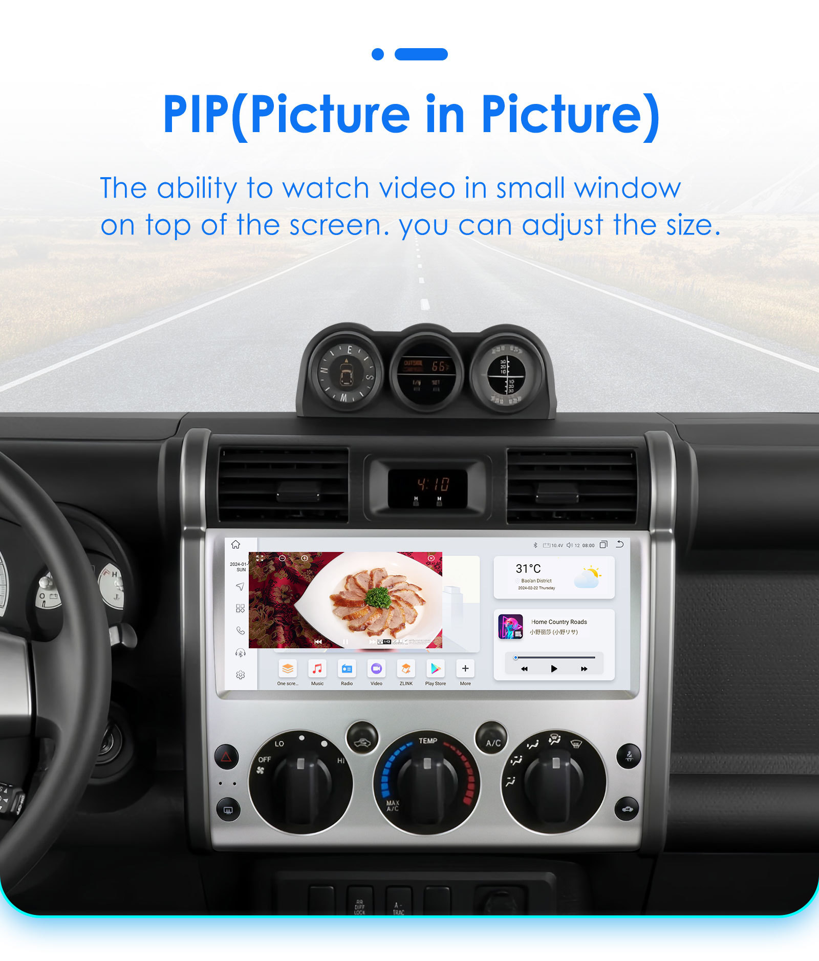 The cross-border model is suitable for 06-21 Toyota FJ Cruiser car MP5 Bluetooth navigation GPS all-in-one