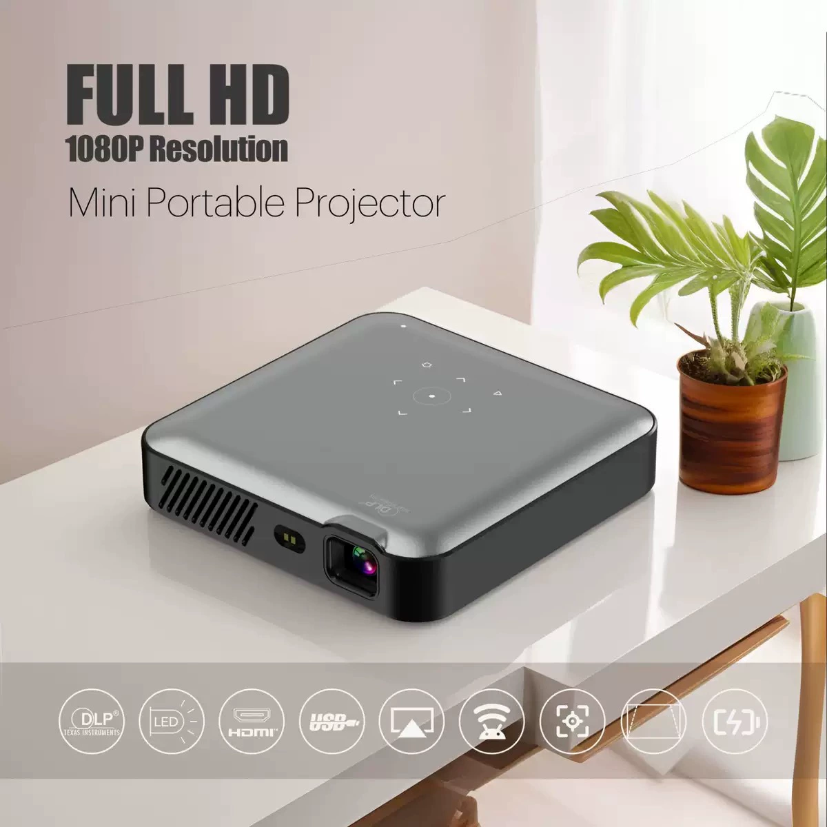D08 мини-проектор для мобильного телефона RK3368 восемь ядерных Главная HD проектор оптовой смарт-проектор