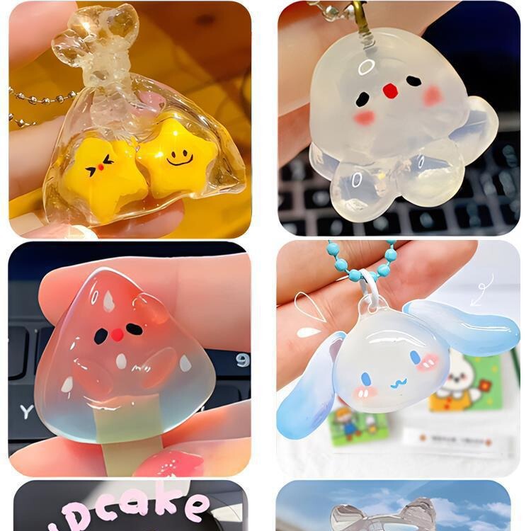 DIY Resin Clay for Girls, High Transparency Crystal Clay, Crystal Mud Pendant