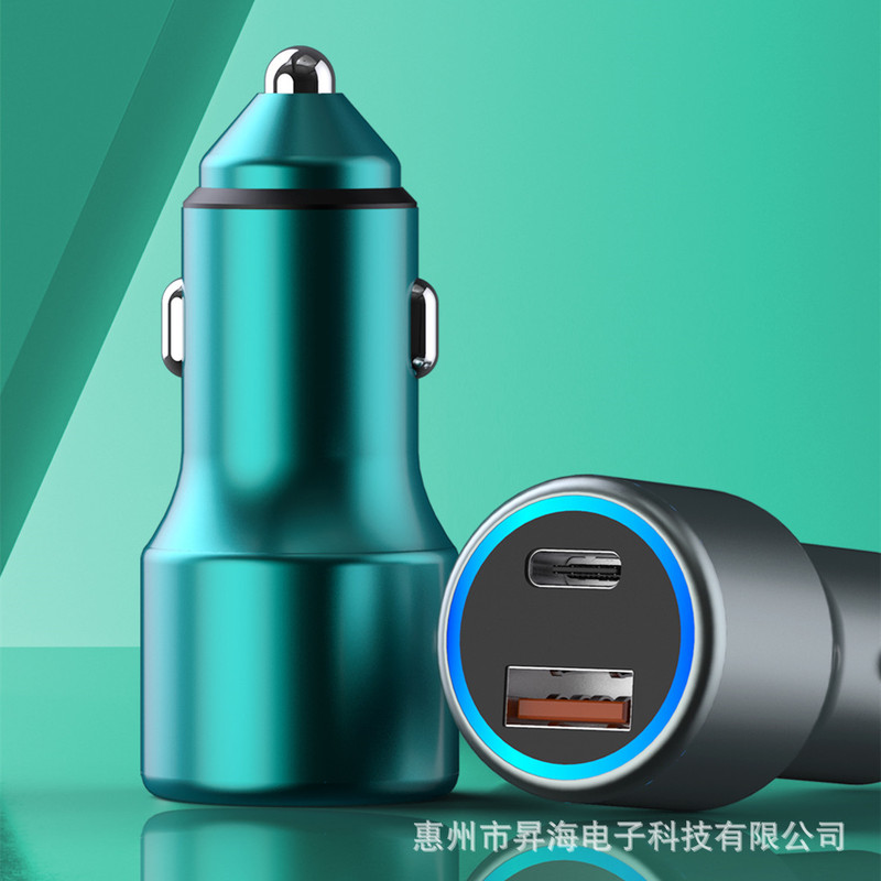 F024 Fully Compatible with 120W+Pd20W Super Flash Charging Car Charger A+C Car Charger Adapter