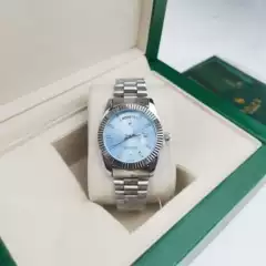 2024 New Mens Stainless Steel Watch Luxury Same Style Dual Calendar Day-Date Series Ladies Wristwatch International Version