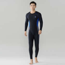 2025新款泳衣男连体长袖长裤速干泳装大码男士潜水服一体式男泳衣