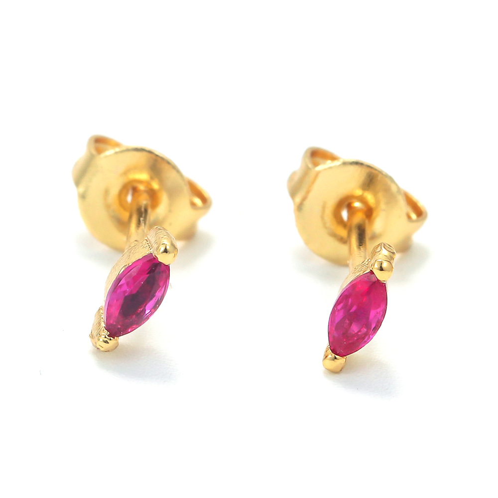10g Weight Simple Style Copper Zircon Copper Earrings