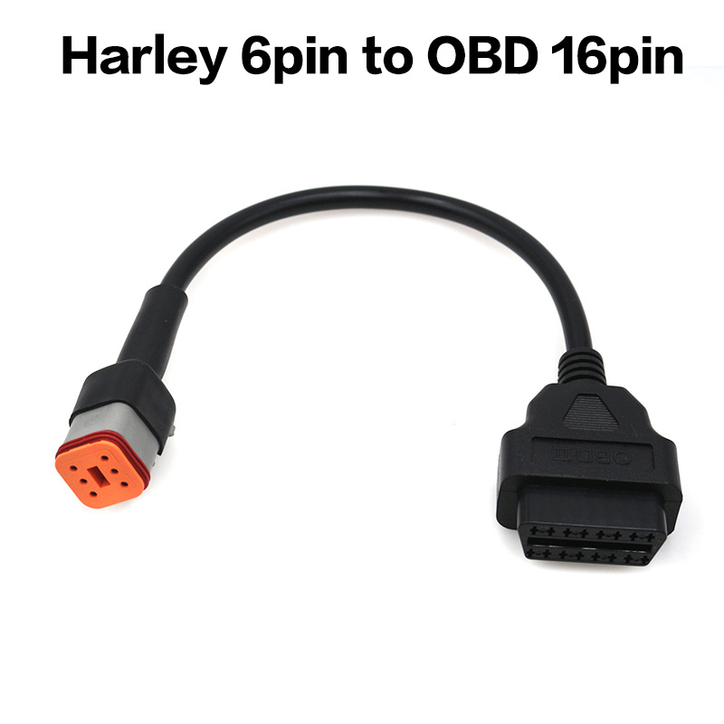 OBD 16pin to 6 pin for Harley Motorcycle 6Pin机车摩托转接线