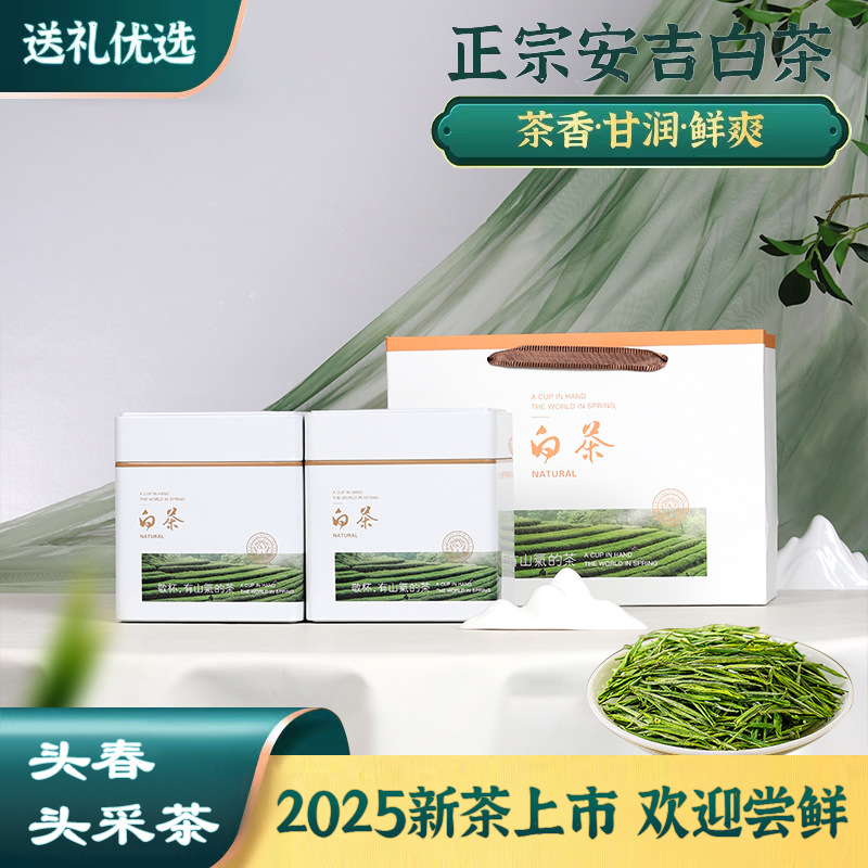 【双11钜惠】2025新茶原产地正宗安吉白茶500g散茶明前高山白茶