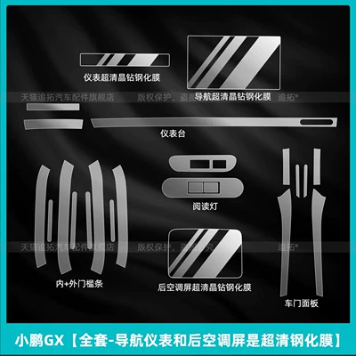 film, instrument panel display screen – Car interior film - xiaopeng-gxfull-set-navigation-instrument-and-rear-air-conditioning-screen-are-ultra-clear-tempered-films