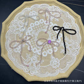 手工串珠水晶流苏蝴蝶结个性简约高级感半成品箱包鞋花耳环配件