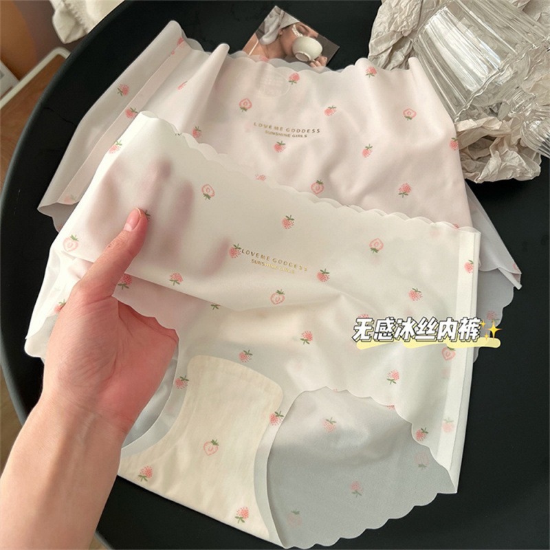 10D面膜超薄裸感純欲風面膜無痕女士簡約風三角內褲可愛草莓學生
