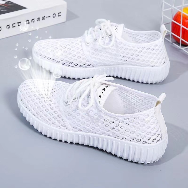Aerospace 2022 Summer New Breathable Women's Hollow-Out Sports Casual Square Dance Running Shoes for Middle-Aged and Elderly Mothers