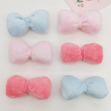 充棉毛绒绒蝴蝶结布艺饰品配件DIY胸针发饰材料玩偶服装领结辅料