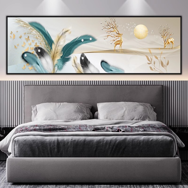 寝室のベッドサイドの絵画自己粘着壁ステッカーホテル B&B リビングルームのソファの背景の壁の装飾絵画壁紙ステッカー|undefined