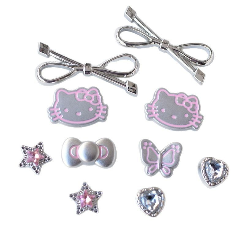 かわいいシルバー猫ジュエリーアクセサリーヘアアクセサリーホールシューズ diy 材料卸売工場直接販売|undefined