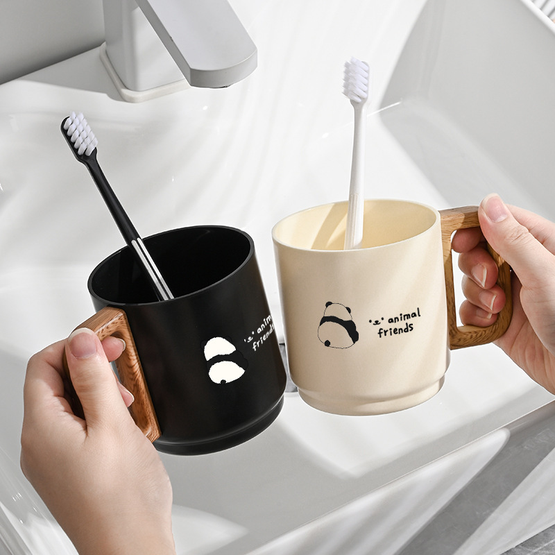 家庭用うがいコップ学生ブラシカップかわいいうがいコップカップルブラシカップハンドル付きクリエイティブカップ|undefined
