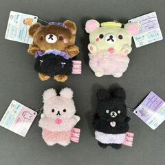 日单可爱万圣节鬼节轻松熊天使恶魔毛绒玩具小挂件兔子款熊弟熊妹