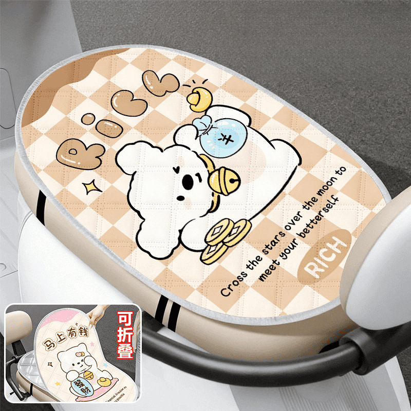 Breathable and wear-resistant electric bike seat cover, insulated electric vehicle seat cushion cover, waterproof electric vehicle seat cushion cover, flip-up pad