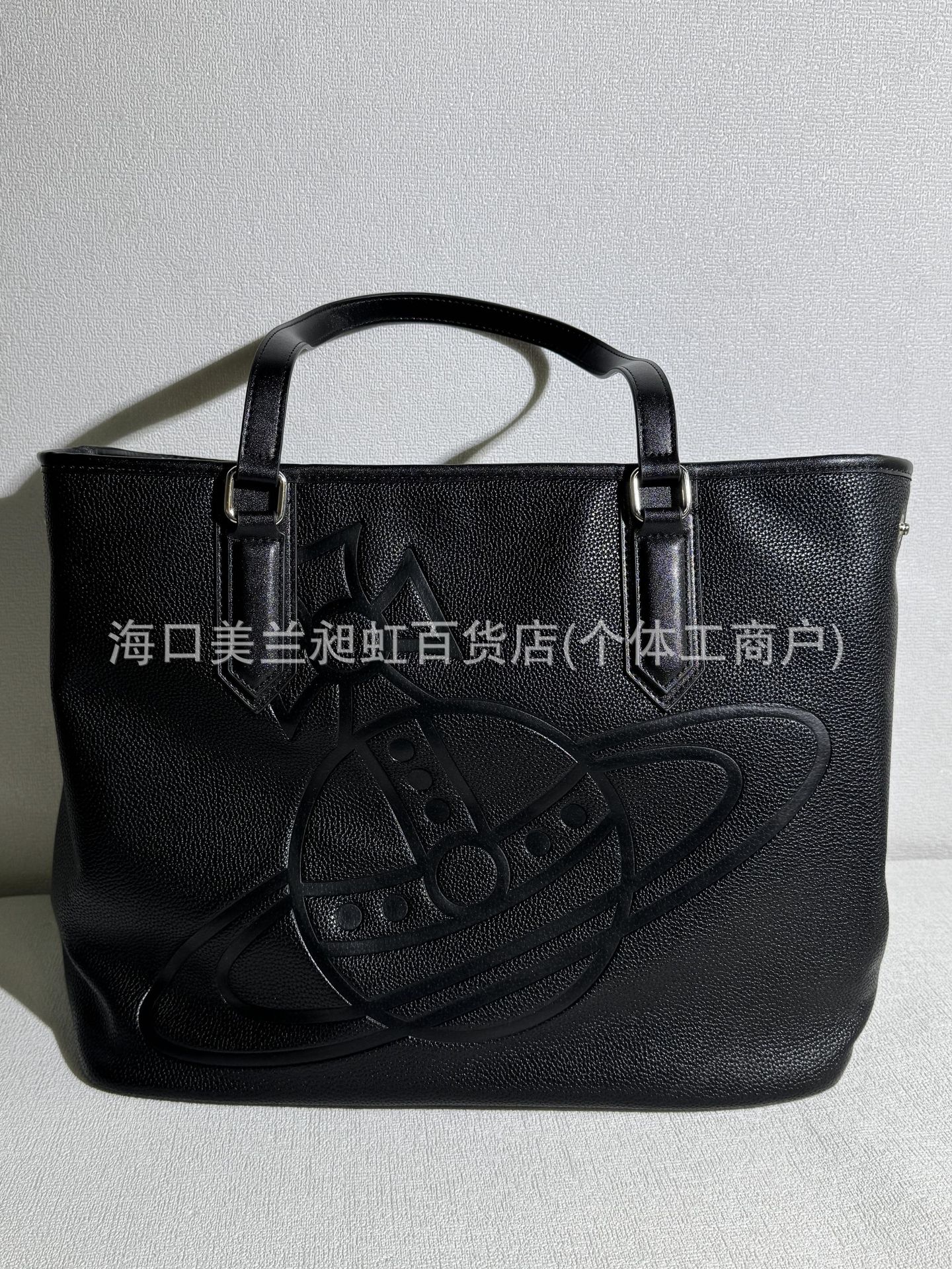 블랙 리치 엠보싱 사선 능직 토트백 (블랙 리치 엠보싱 사선 능직 토트백)