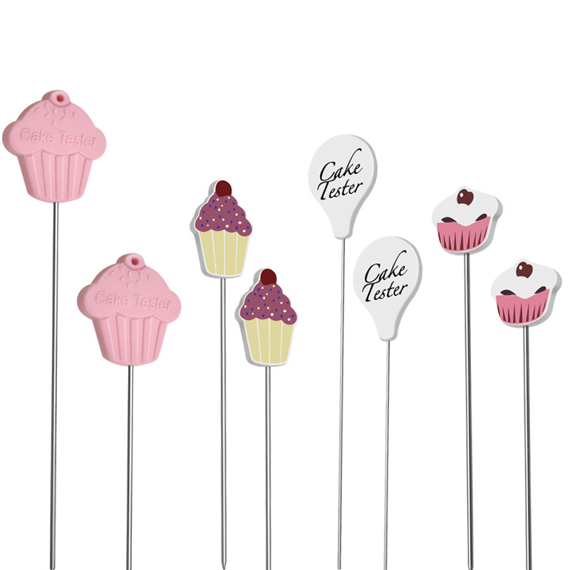 En stock aguja de prueba de pastel de acero inoxidable sonda de prueba para hornear cocina herramienta de horno para hornear