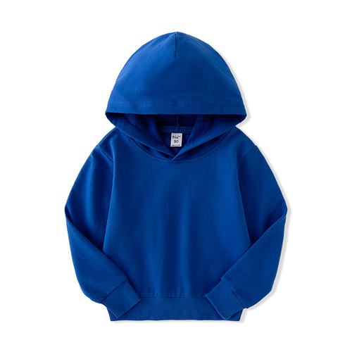 Children's Hooded Sweatshirt 100% Cotton Plain Color Hooded Sweatshirt for Spring and Autumn Season Thin Model Outerwear Headwear Long Sleeve Wholesale with Printing