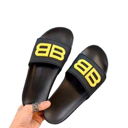 B-Brand Letter Slippers Paris B-Letter Glow-in-the-Dark One-Sided Slippers for Men and Women, Wholesale Couple Slippers for Plus Size
