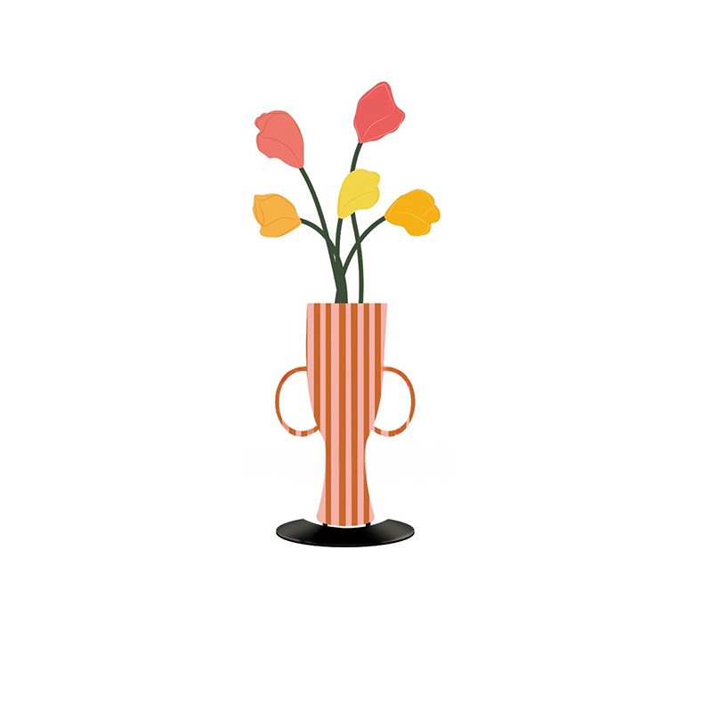 Planta de hierro forjado, decoración del gabinete de comedor, nicho de alta calidad, decoración de escritorio de la sala de estar, regalo personal image 18