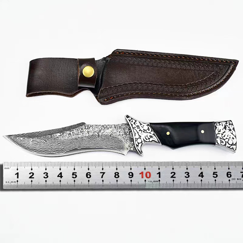 户外直刀瑞士刀户外登山生存进口手工便携式求生刀具手把刀具露营