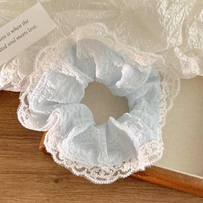 Satilla de seda más algodón relleno de terciopelo intestino grueso lazo para el cabello almohada para dormir