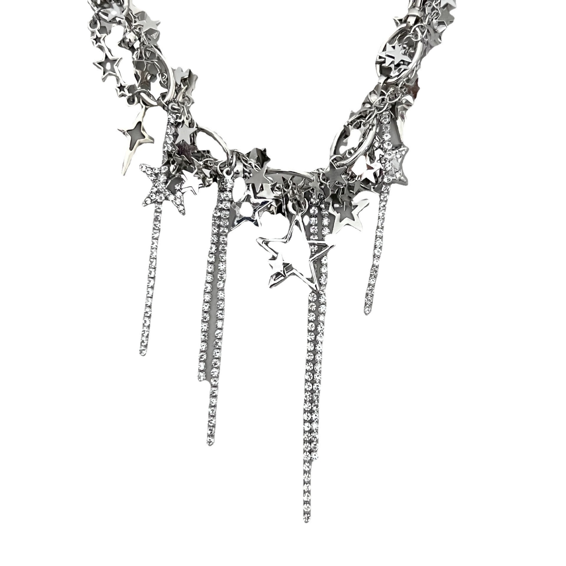 Girocollo choker con stelle e diamanti per donna elegante sera_voghion.com