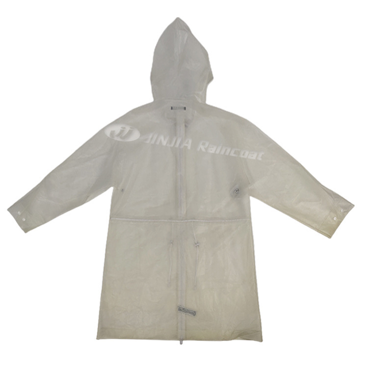 Customized Tpu Boutique Raincoat, Medium and High-End Thickeneded Medium-Length Women's Waterproof Outer Jacket, Comfortable Tpu Transparent Raincoat