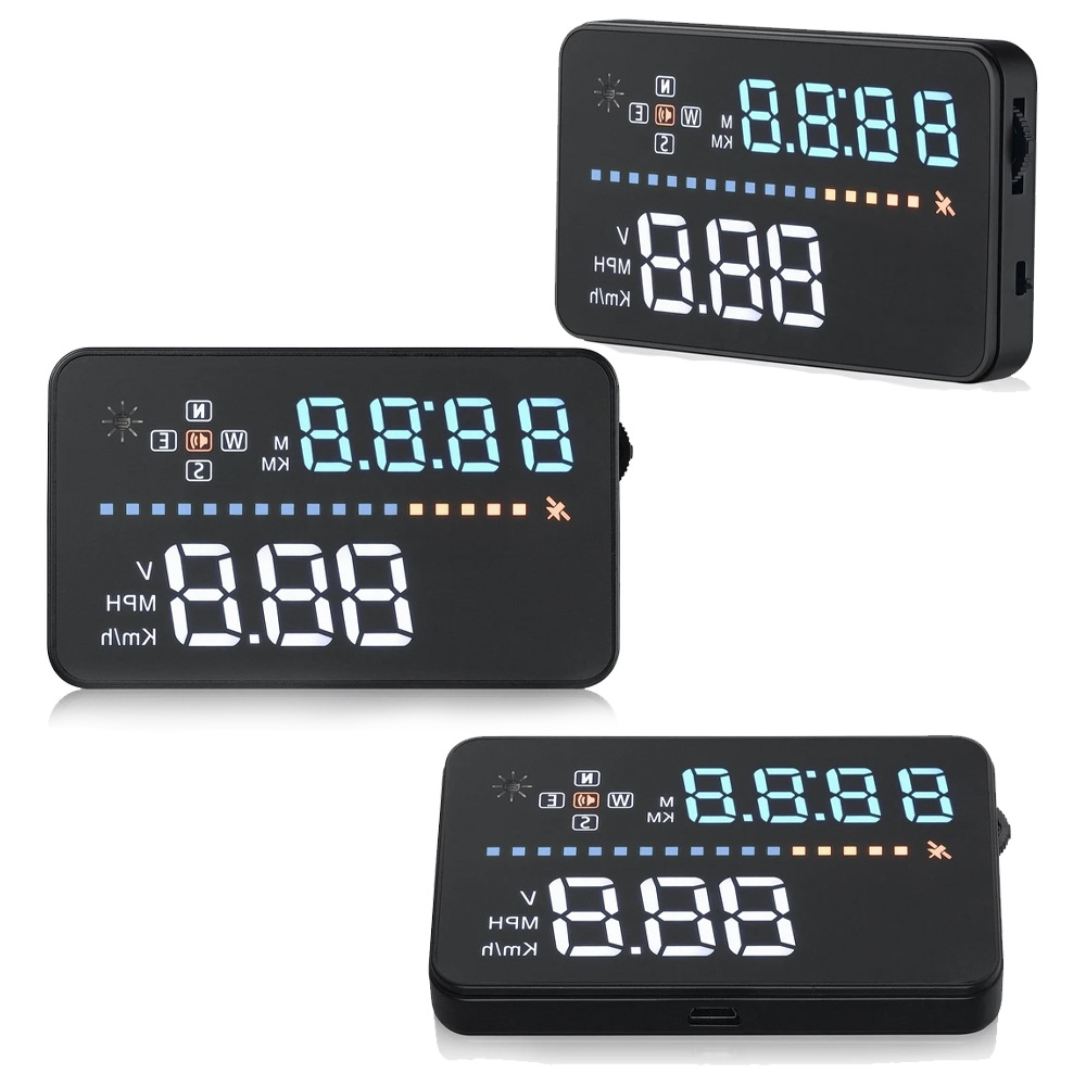A3 3.5inch Car Hud Head-Up Display Projector Gps Speedometer Obd2 Car Speed Warning