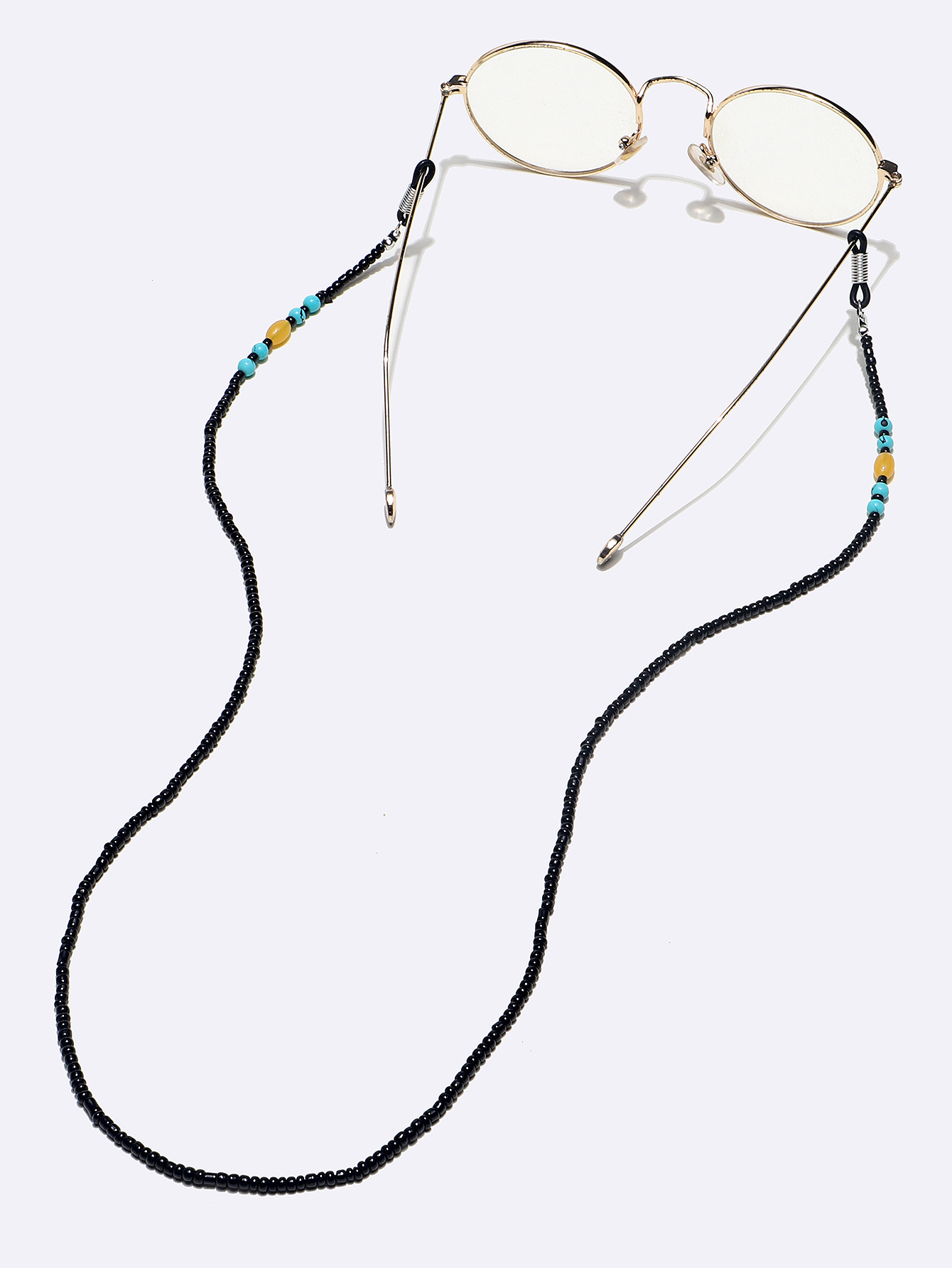 Accessories Beaded Glasses Rope Black Turquoise Glasses Chain Fashion Accessories Cross-border display picture 1