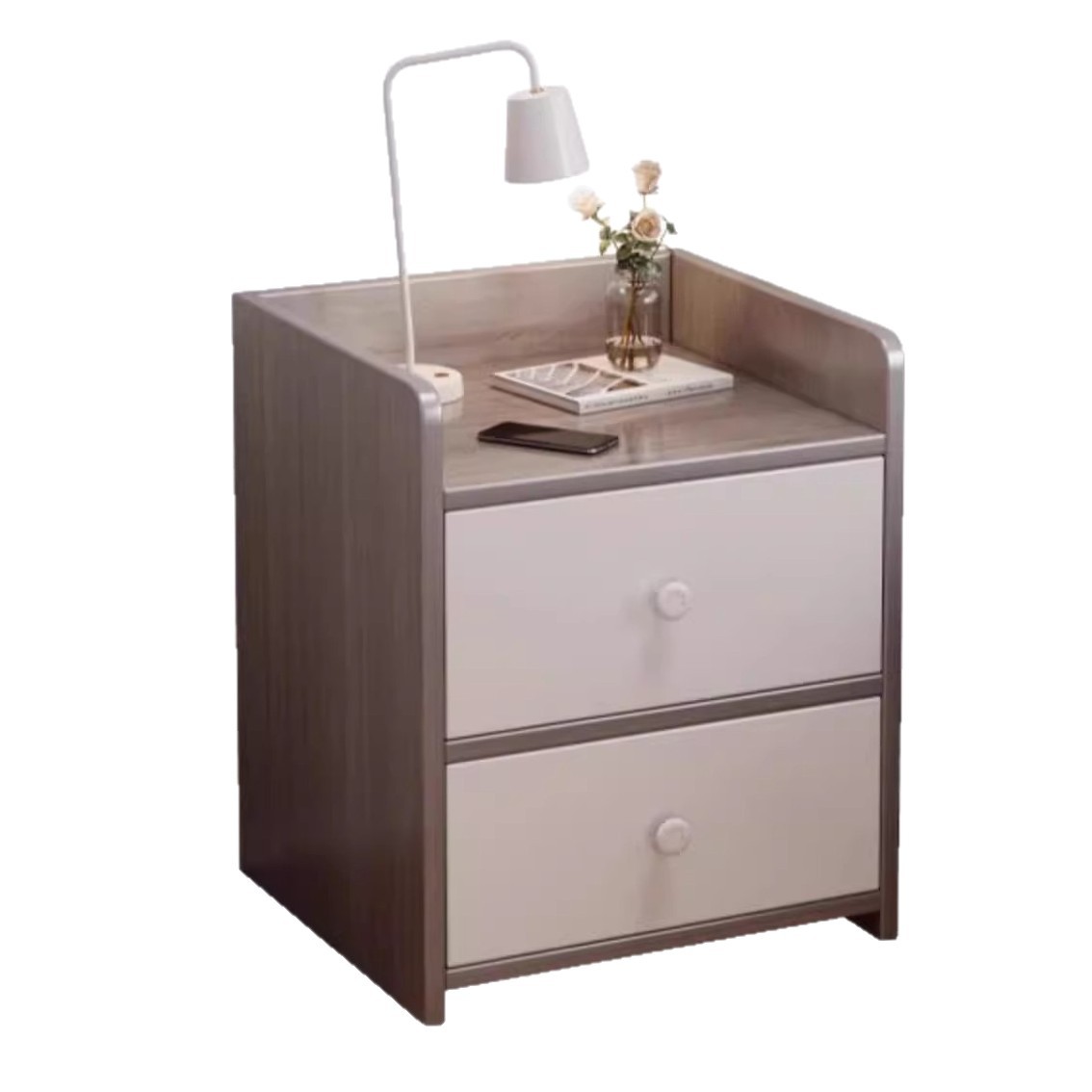 Mesa de cabezal de cama dormitorio doméstico fácil de almacenar con bloqueo armario pequeño estante de almacenamiento mini armario pequeño para alquiler de vivienda