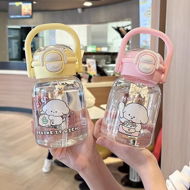 Tazas de agua para niños, niños y niñas, tazas de paja especiales para estudiantes, tazas de plástico portátiles resistentes a altas temperaturas