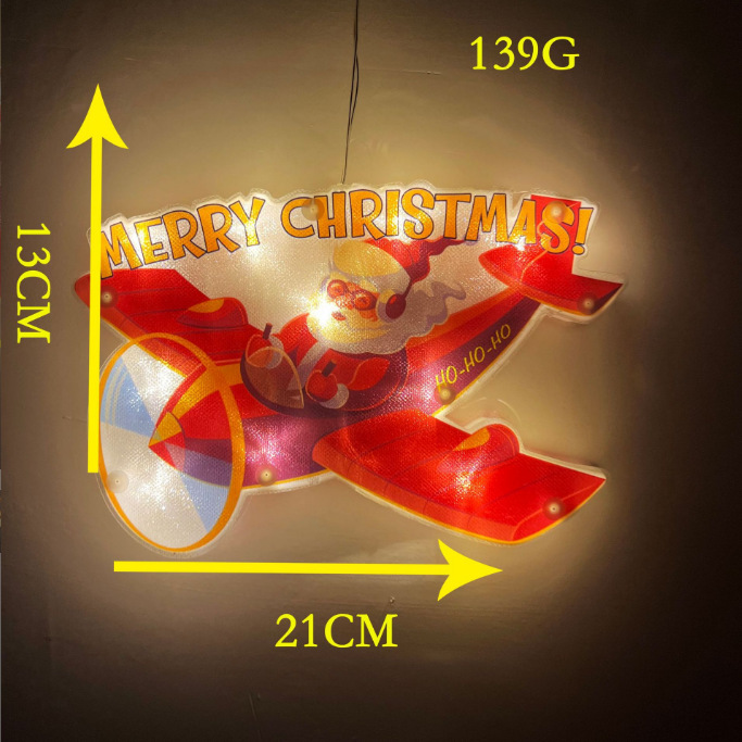 Amazon Venta caliente LED cocina ventana lechón luces colgantes luces de Navidad luces de colores decoración navideña escena ambiente luces