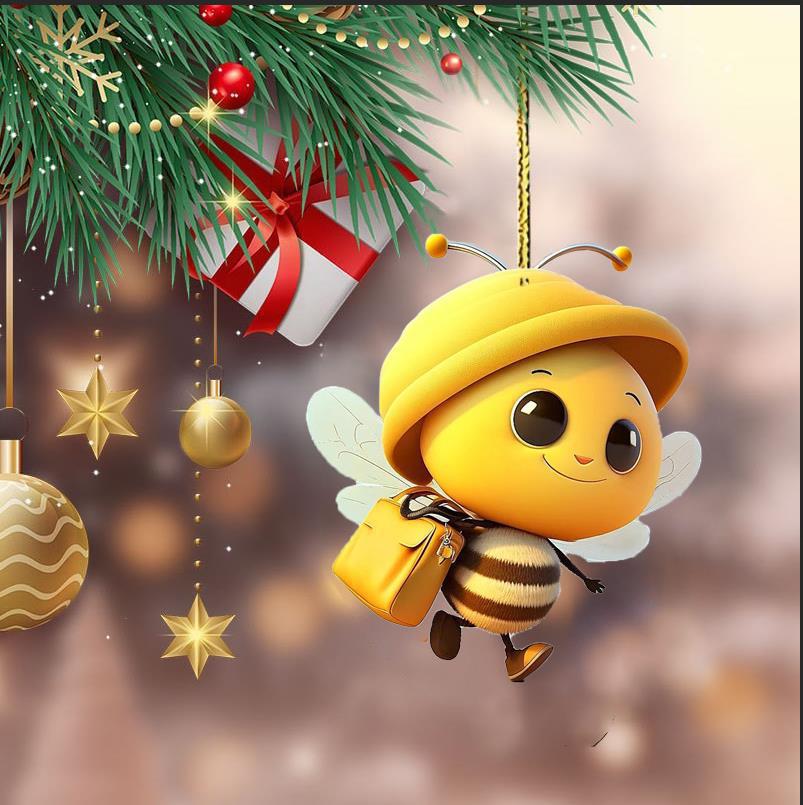 Transfronterizo Amazon nuevo pequeño abeja decoración de vacaciones colgantes de automóviles acrílico abeja decoración de vacaciones colgantes image 2