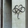 Metal wall art love wall hanging wall decoration hollow silhouette Infinity Heart indoor iron jewelry