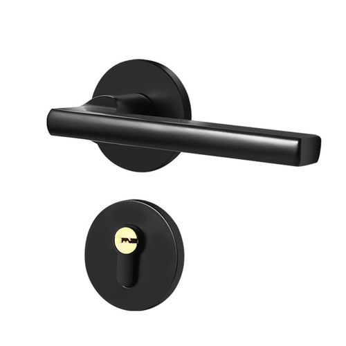 Bedroom wooden door thickened aluminum alloy door lock handle lock household door magnetic silent split lock handle lock